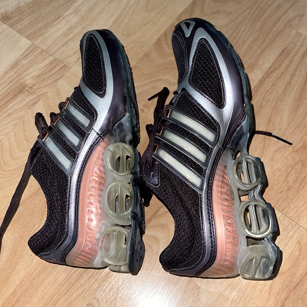 Adidas, EUC, Bounce Sneakers, Brown/Rose C…